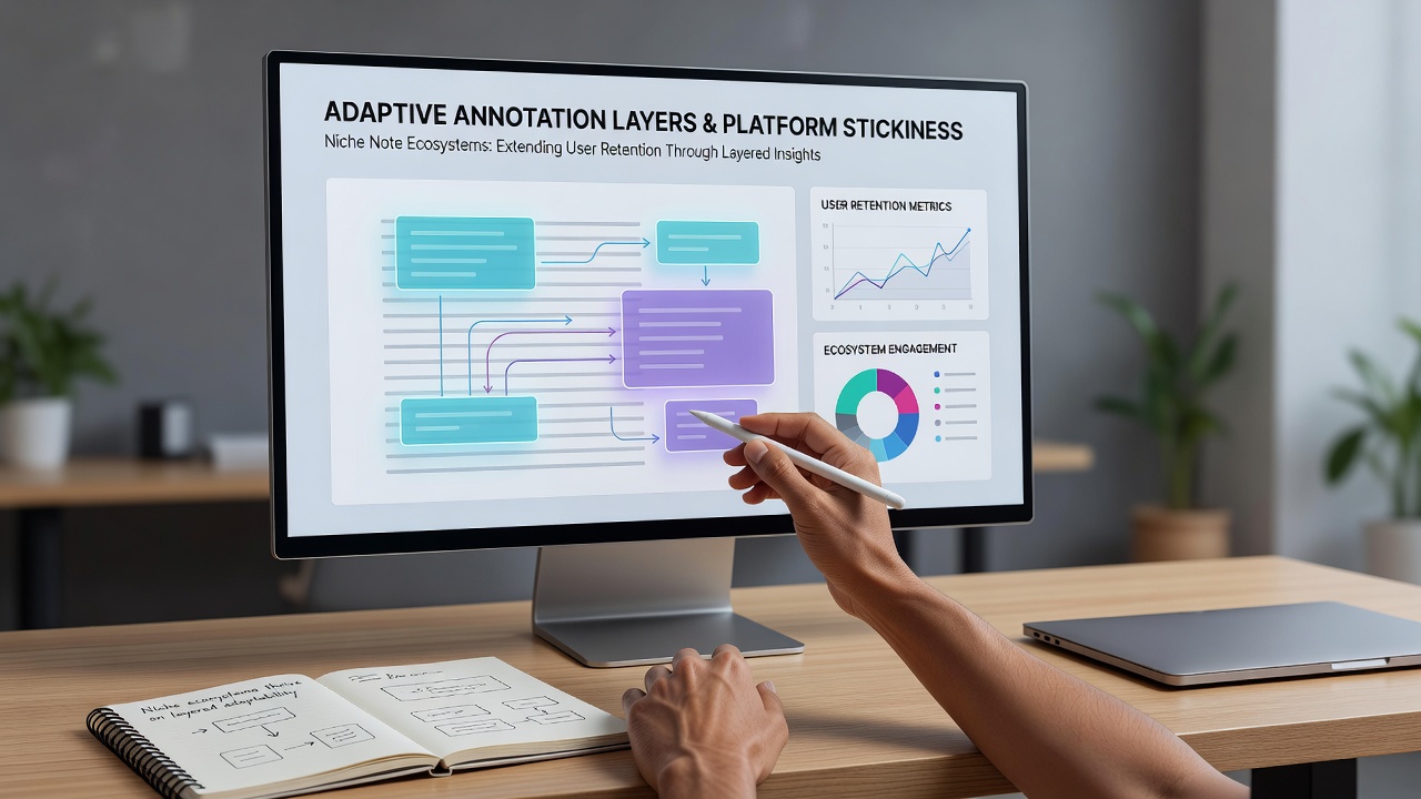 Screenshot of a niche note platform dashboard displaying adaptive annotations in action during a collaborative session