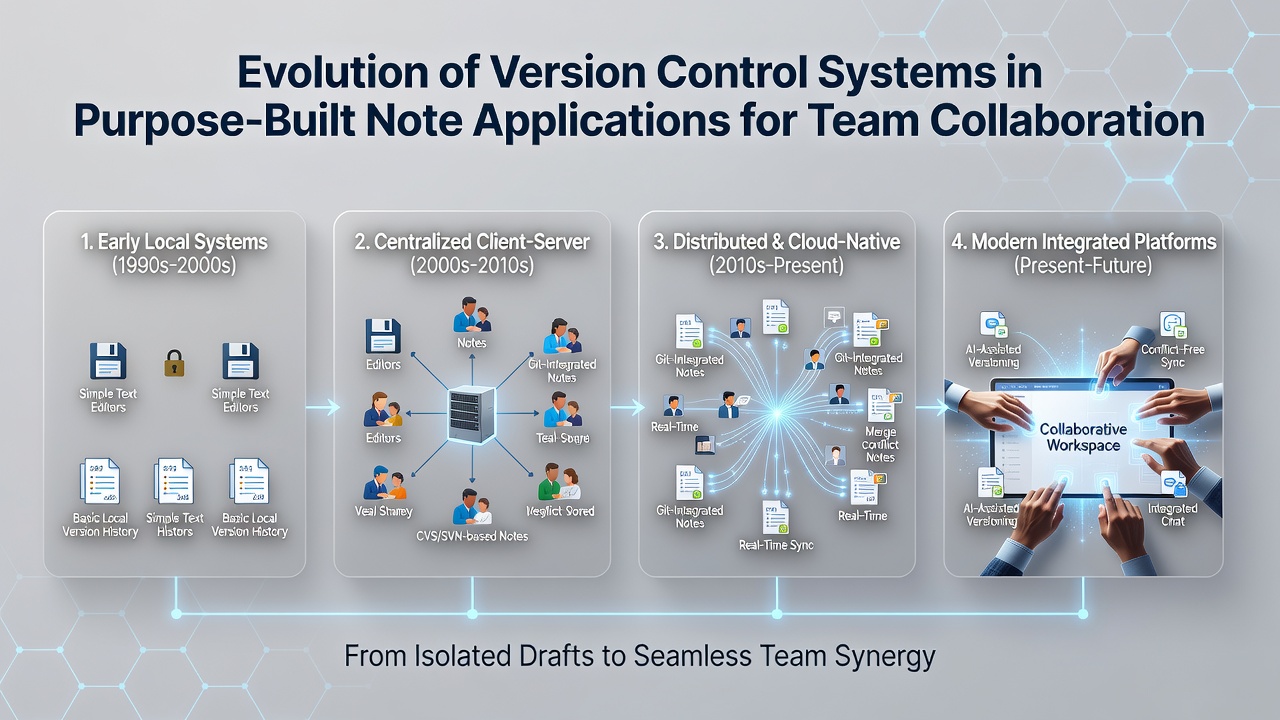 The Evolution of Version Control Systems in Purpose-Built Note Applications for Team Collaboration